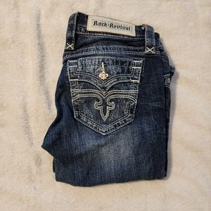 Rock Revival Alivia Straight Low Rise Distressed Jeans Pair 2